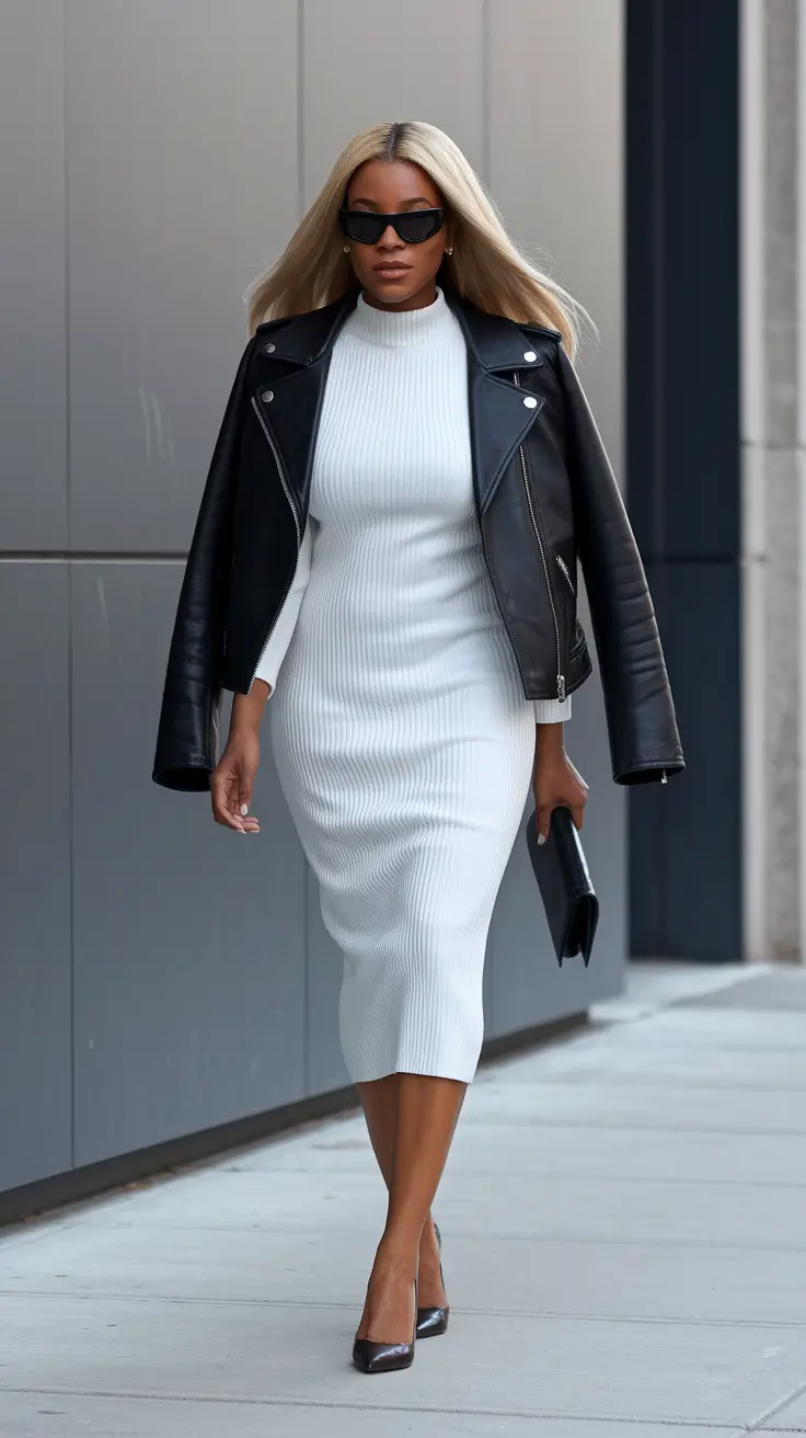 fall outfits for black women Monochrome Edge in Black & White
