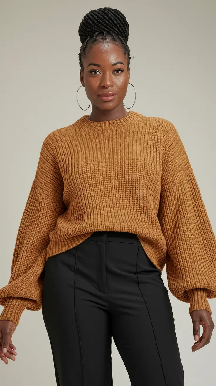 fall outfits for black women Textured Warmth with a Modern Edge