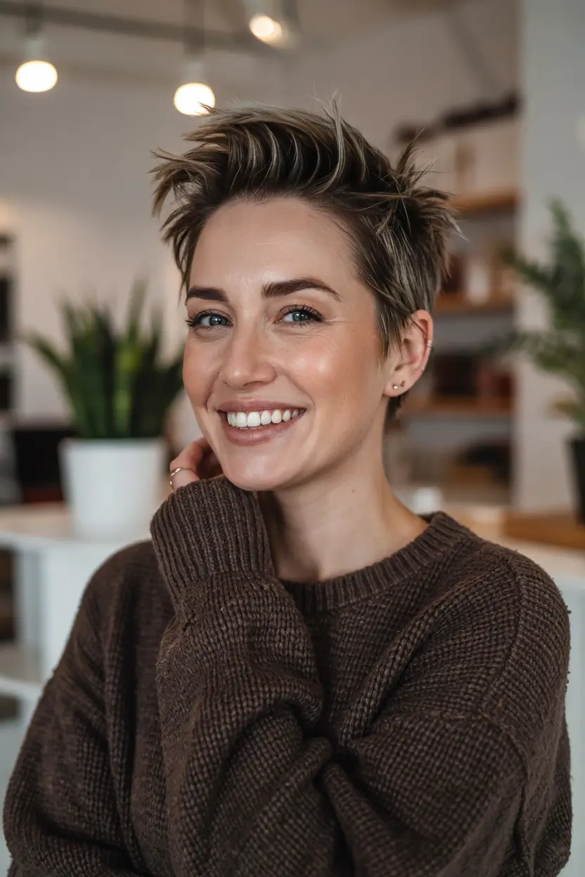 fall pixie haircut Textured Cropped Pixie with a Tousled Crown