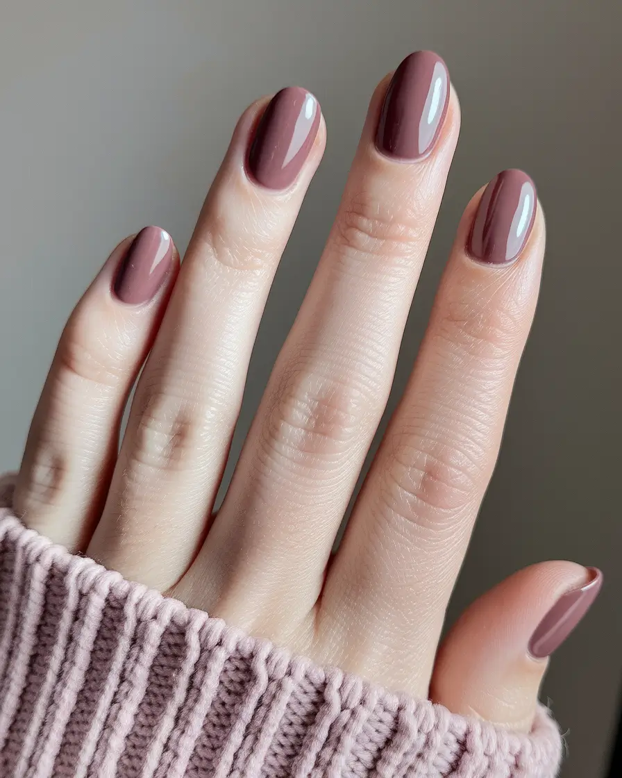 fall season nails short Marsala Gloss on Short Tips