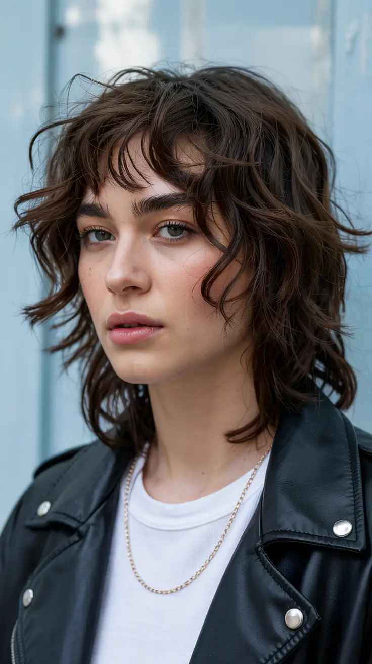 Grunge-Inspired Shag with Choppy Texture