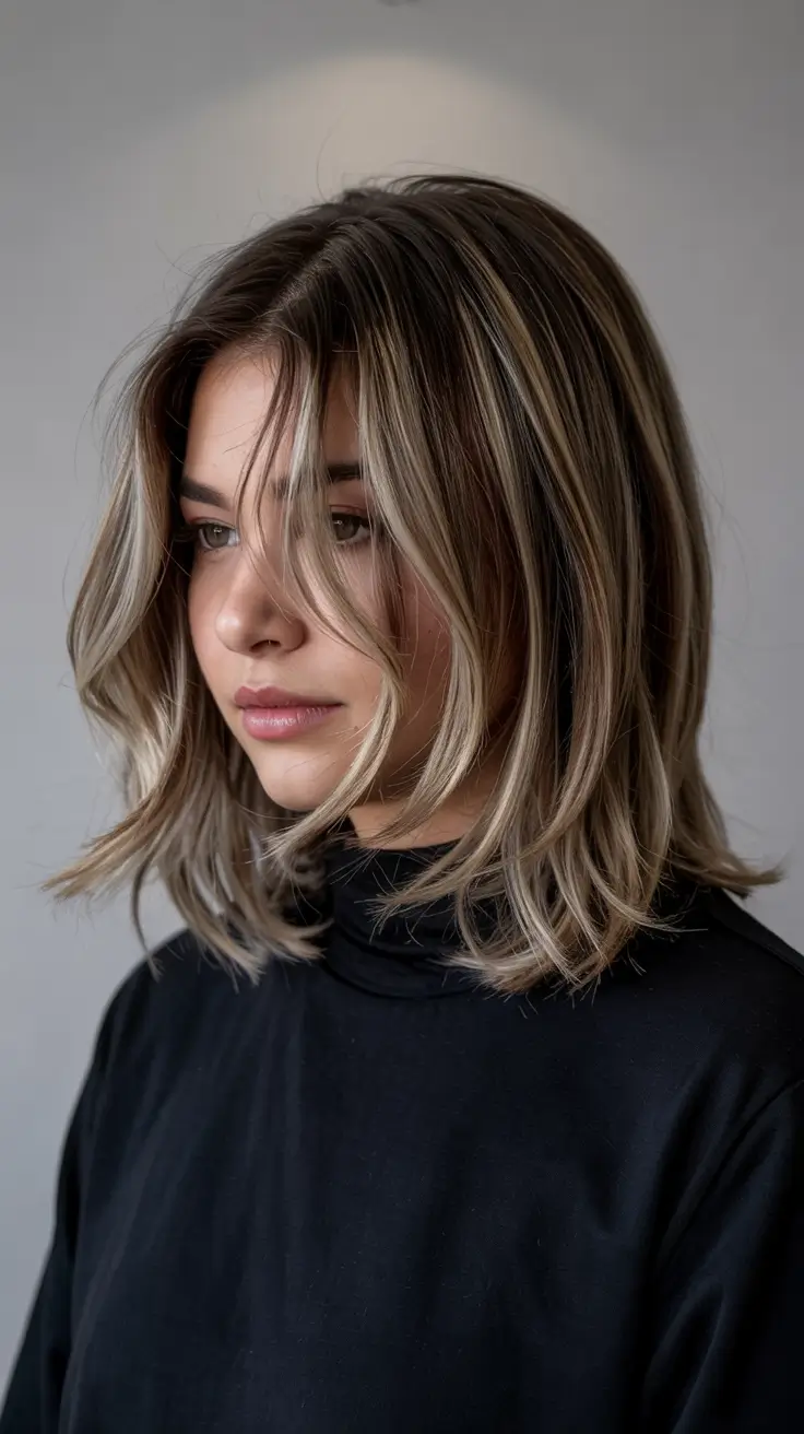 fall shag haircuts Airy Blonde Layers with Wispy Curtain Bangs