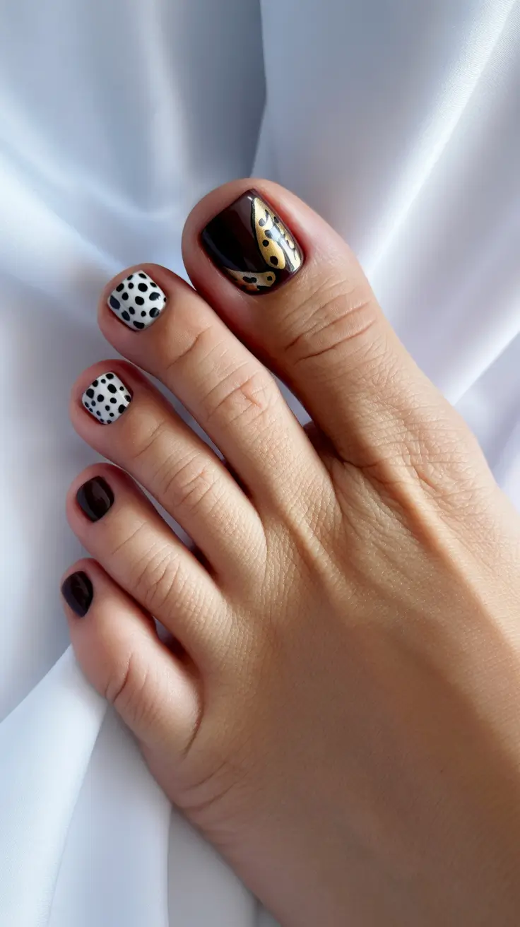 Autumn pedicure colors Classic White Simplicity in Denim Season