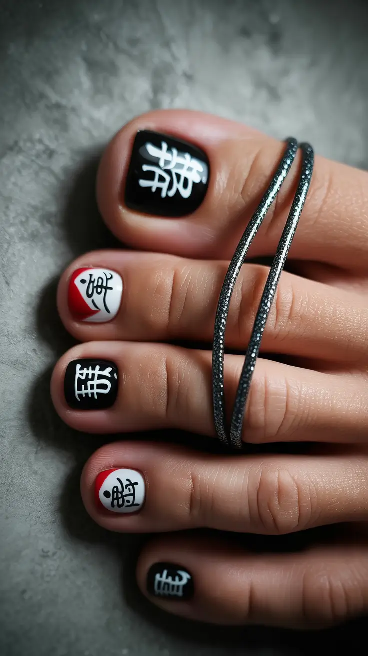 fall toe nail colors Autumn design East Meets Chic: Graphic Contrast Lettering