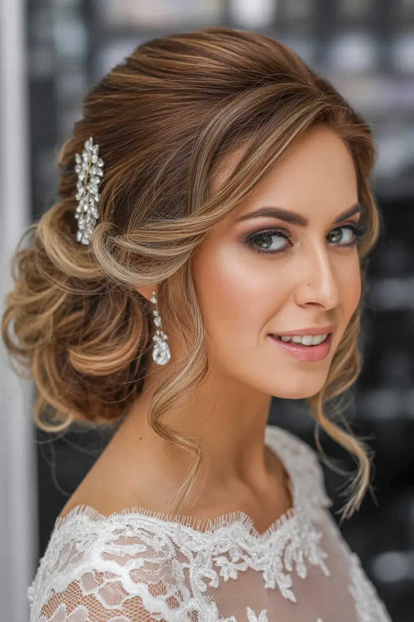 fall wedding hairstyles for bride updo Textured Low Bun with Soft Face-Framing Layers