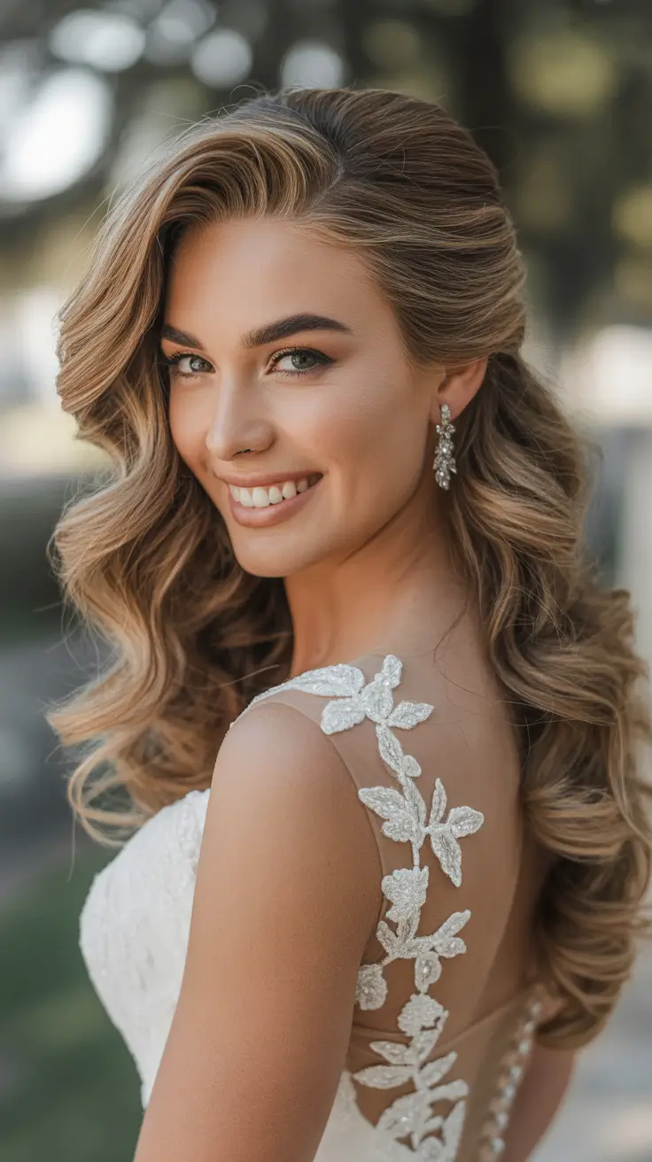 fall wedding hairstyles guest Side-Swept Curls with Old Hollywood Attitude