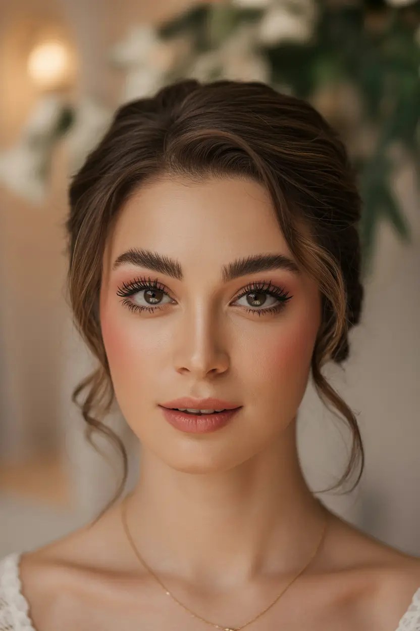 fall wedding hairstyles for bride updo Minimalist Bridal Updo with Natural Texture