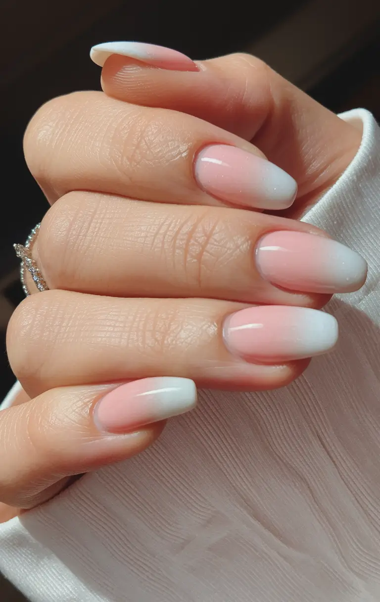 fall wedding nails for bride Blushed Ombré for the Modern Bride