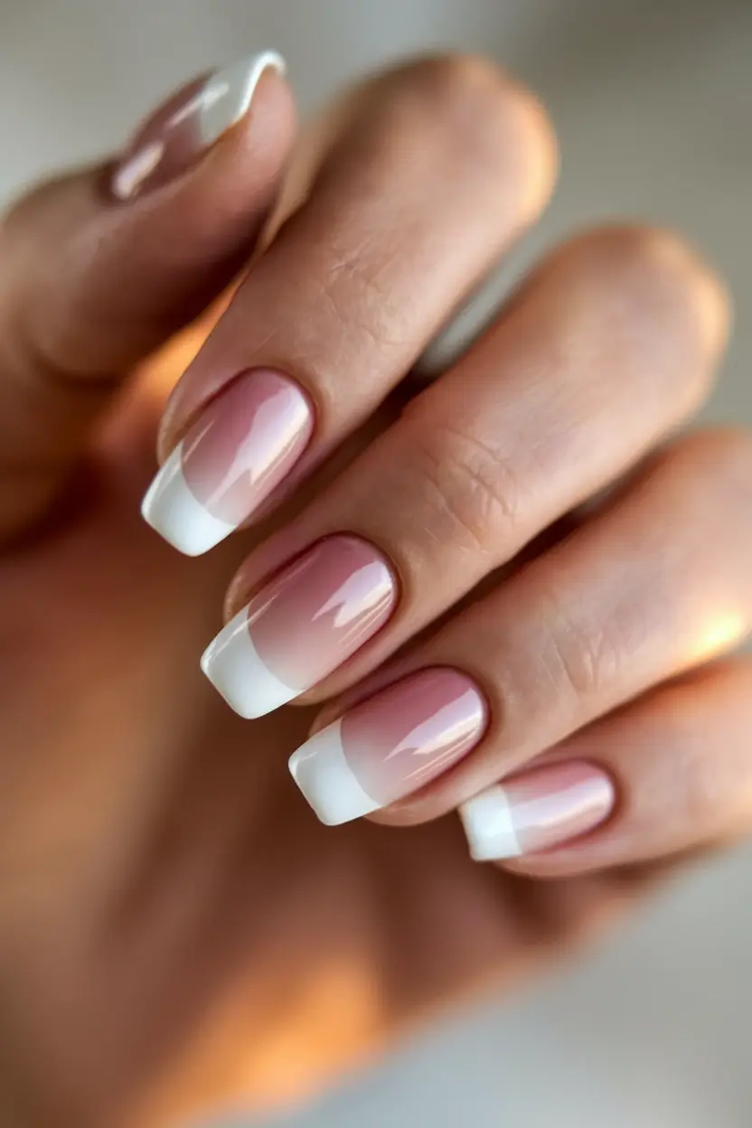 fall wedding nails for bride acrylic Classic French with a Fall Twist
