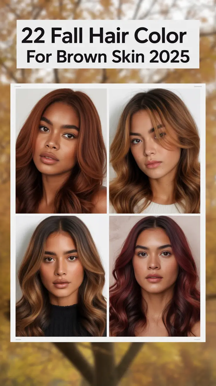 Fall Hair Color for Brown Skin 2025: Gorgeous Ideas with Highlights and Warm Tones