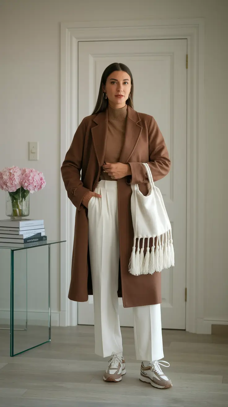 layering fall outfits Earthy Elegance in Soft Neutrals
