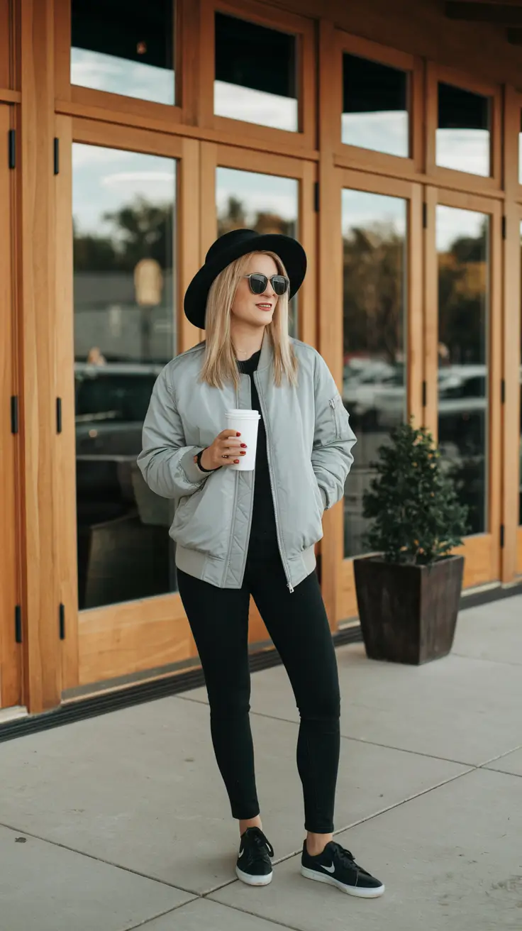 layering fall outfits Cool Minimalist in Sporty Layers