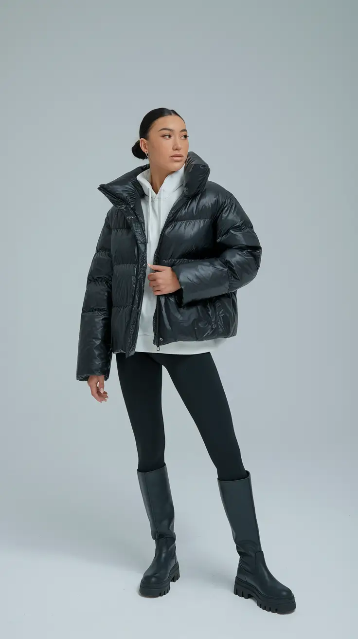 layering fall outfits Puffer Power for Athletic Cool