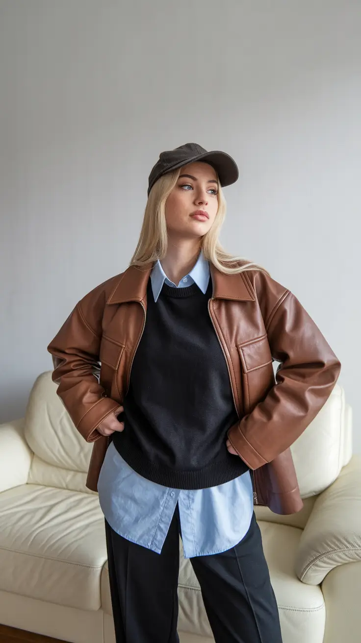 layering fall outfits Classic Academia with a Fall Edge