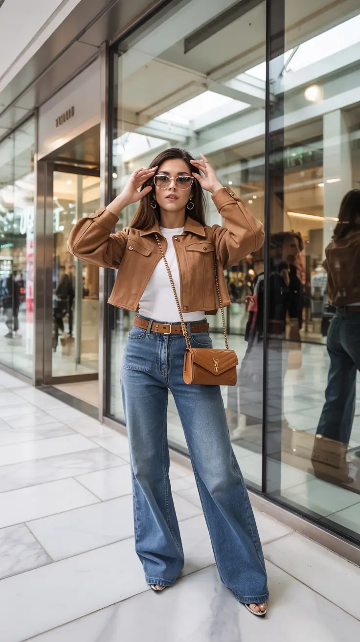 chic fall midsize outfits Structured Warmth with a Bold Brown Palette