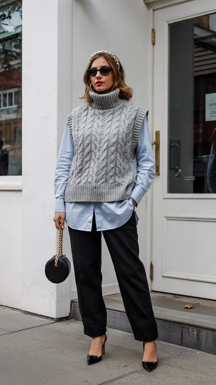 chic fall midsize outfits Retro Academia with a Twist