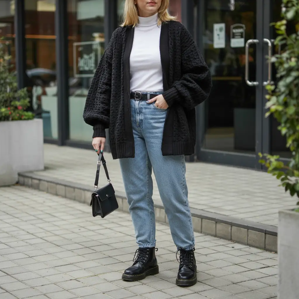 chic fall midsize outfits Everyday Layers with Denim & Volume