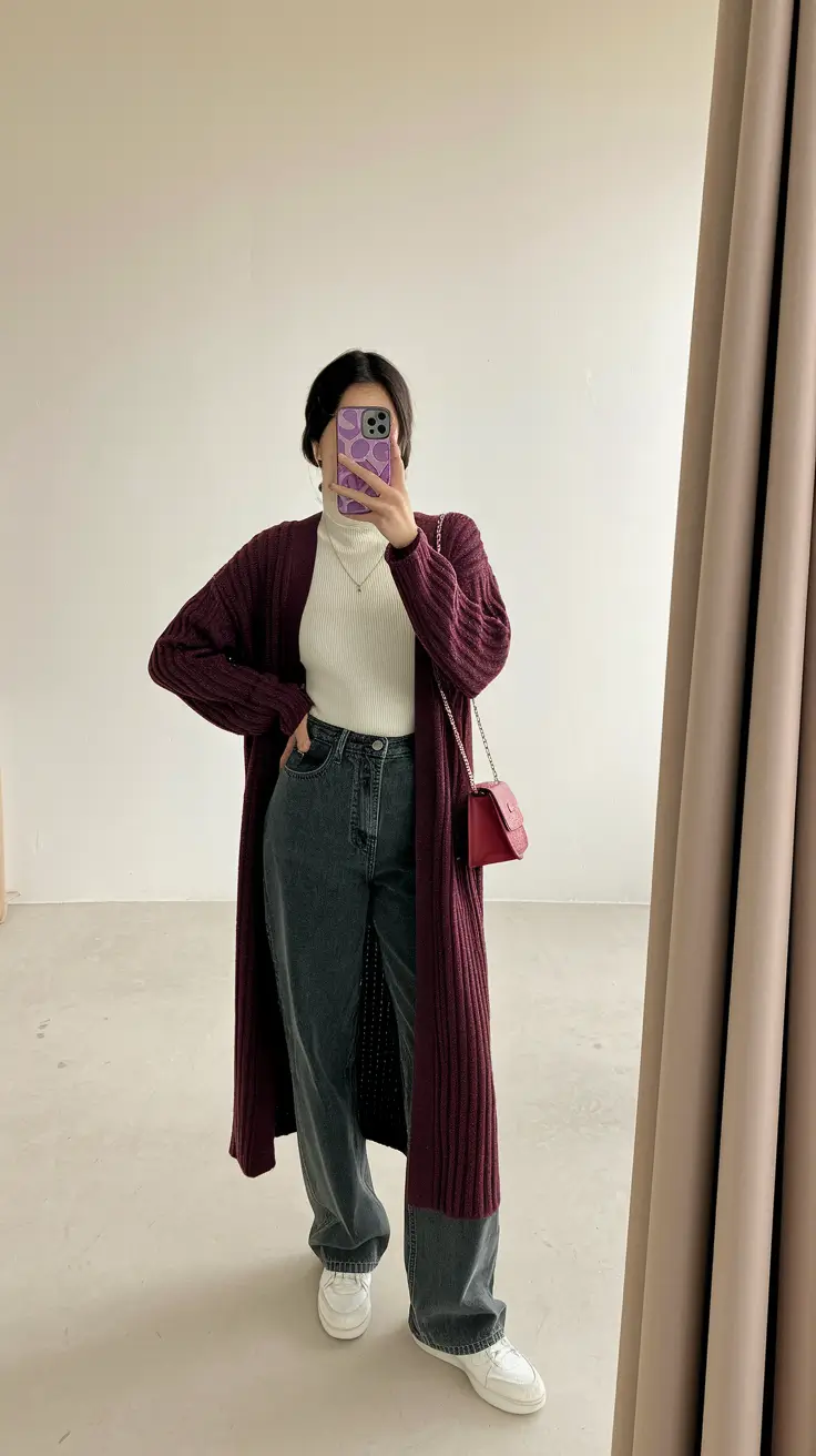 new fall fashion clothes Cream Coated Elegance with a Pop of Pink