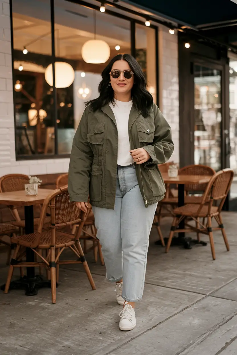 street style casual Olive Green and Denim for Everyday Ease