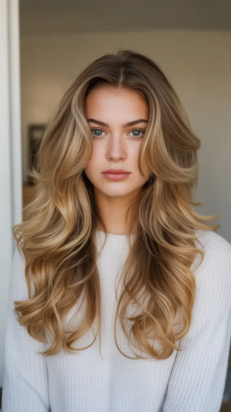 september blonde hair color Golden Layered Volume for Effortless Elegance