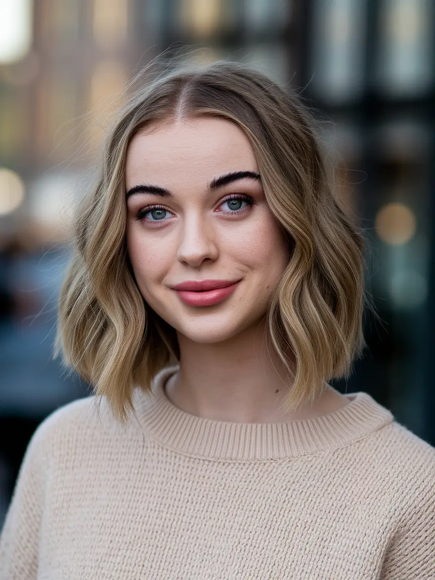 fall haircuts for wavy hair Subtle Wavy French Bob