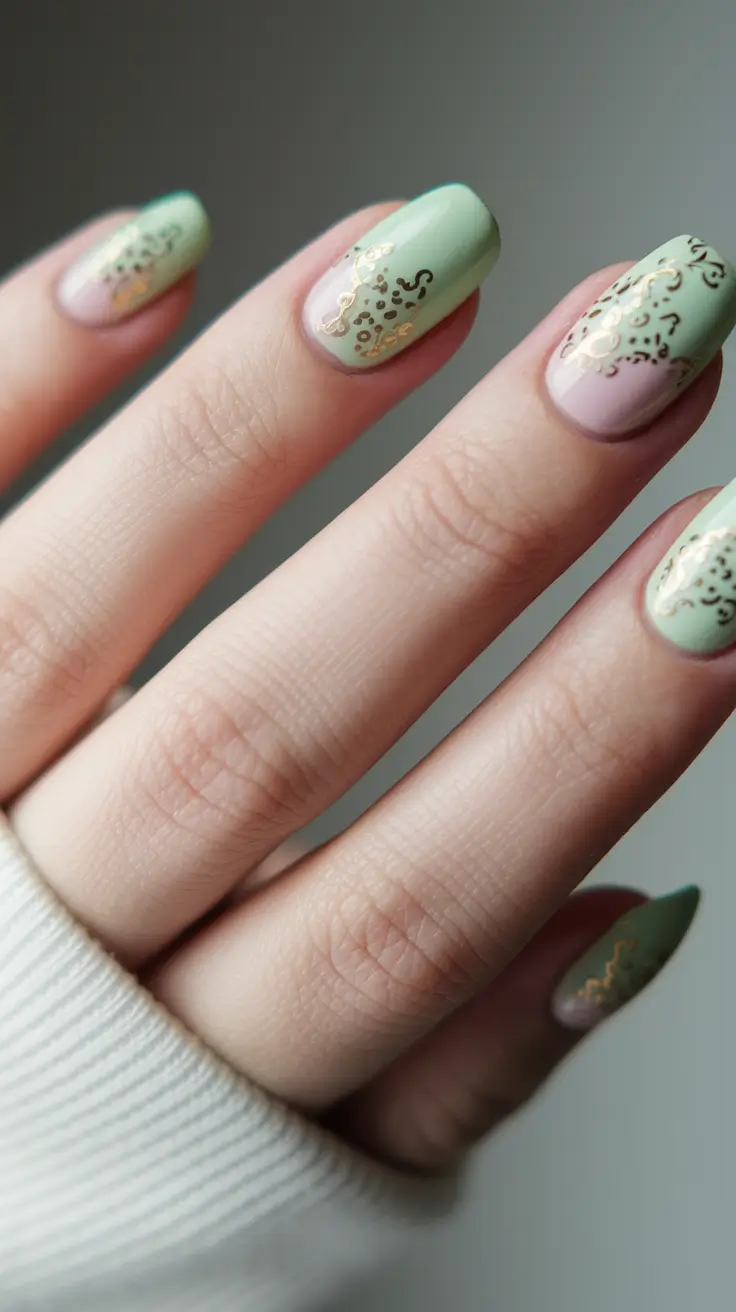 fall green Pistachio Lace and Dusty Lilac Duo