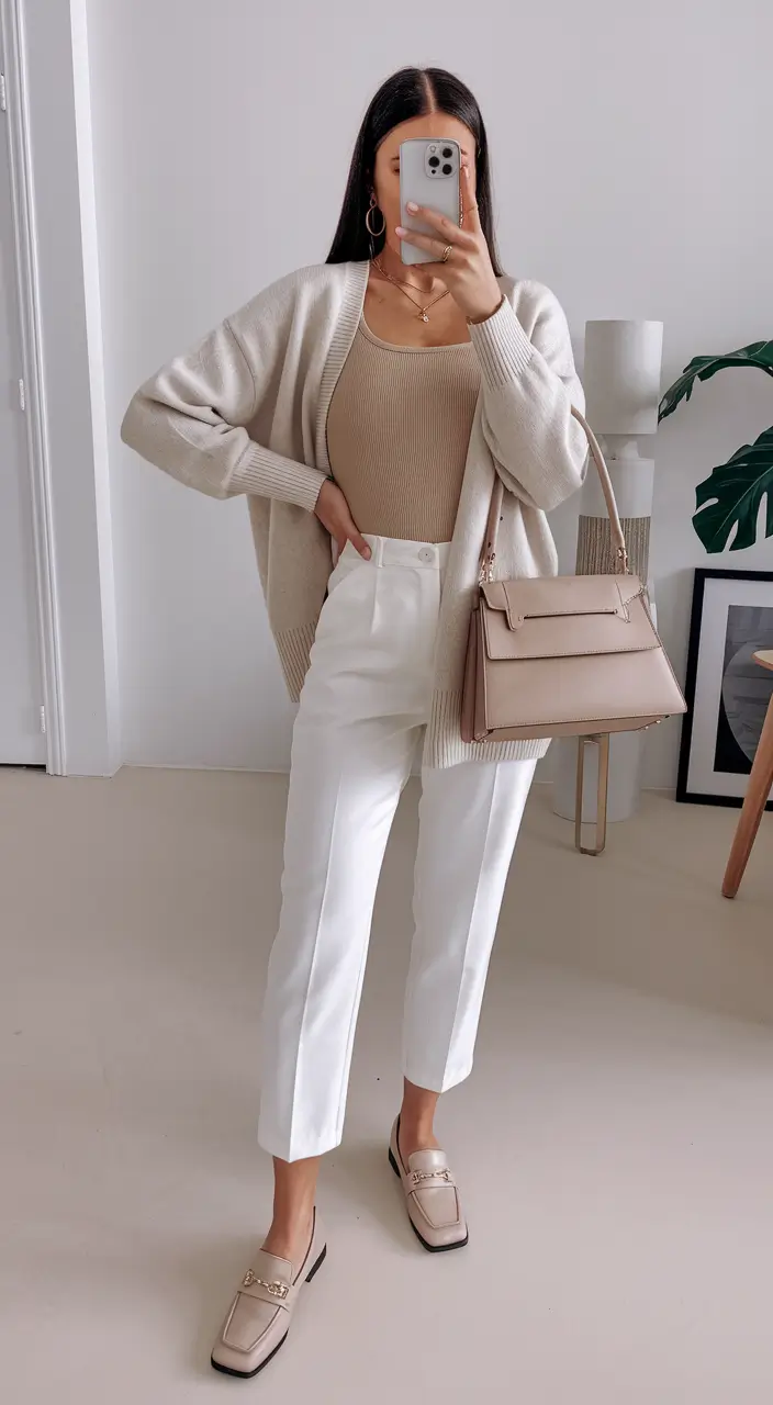 september outfits Elegant and Understated in Cream