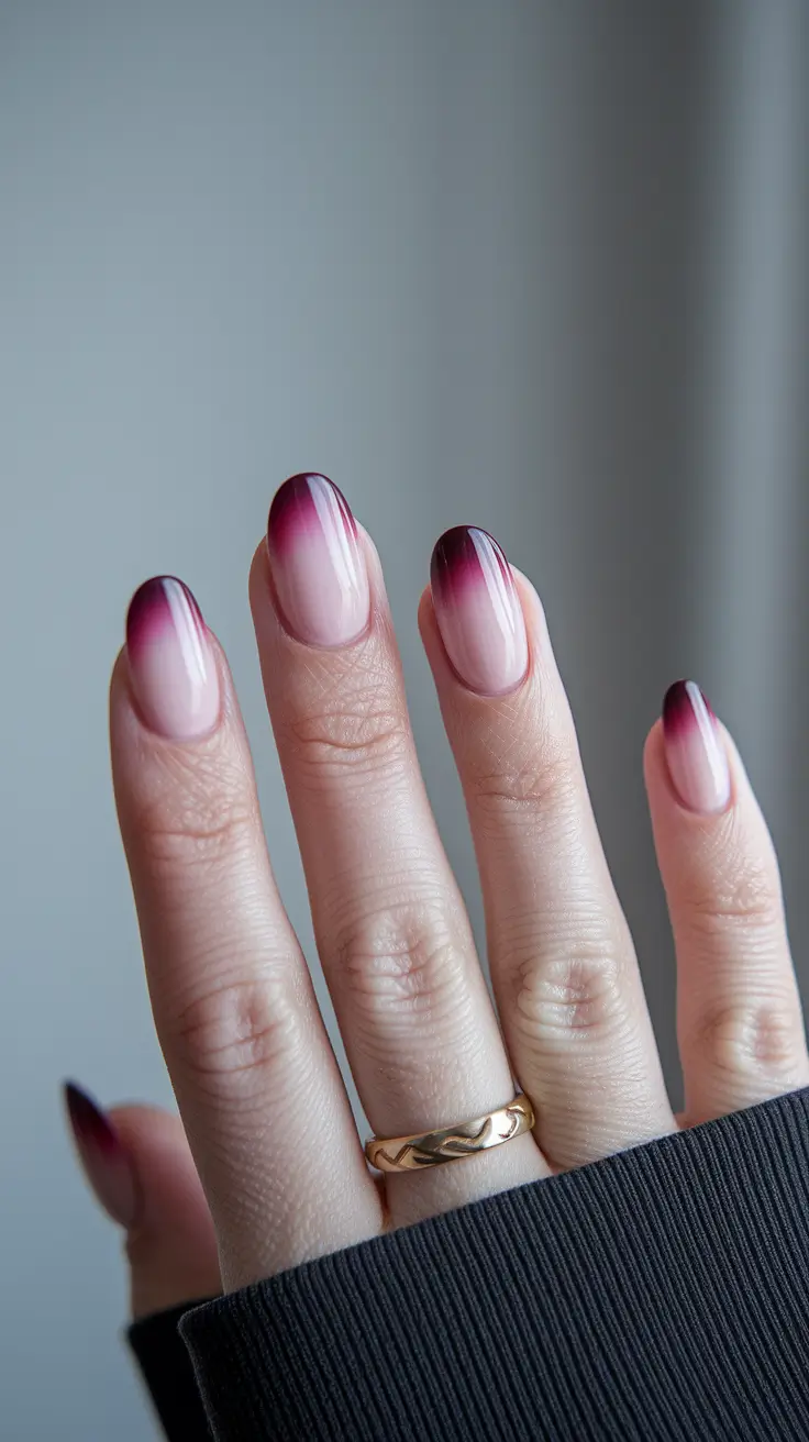designs autumn french Ombre Cranberry Fade