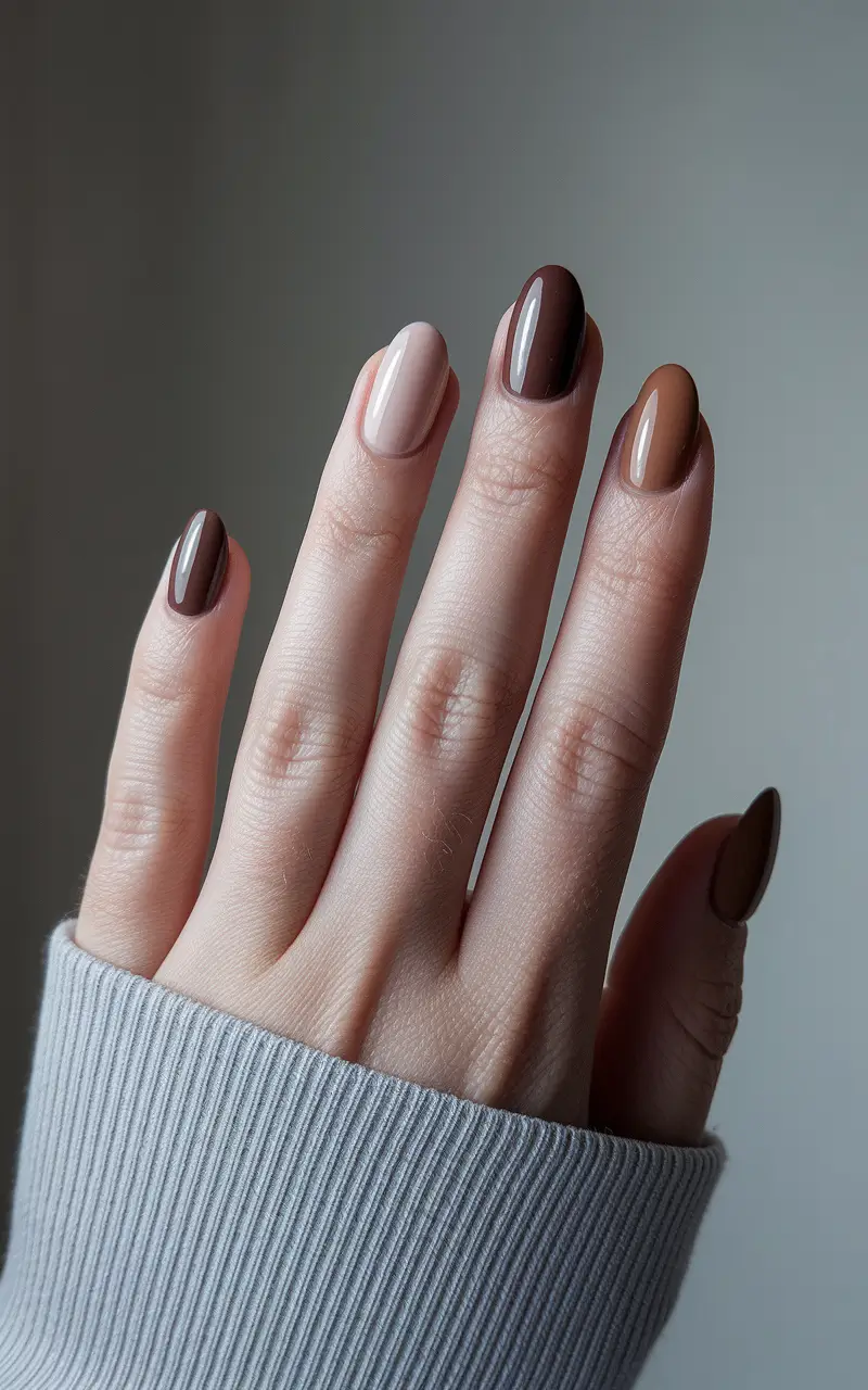 simple fall nails autumn colour Autumn Ombré for the Minimalist