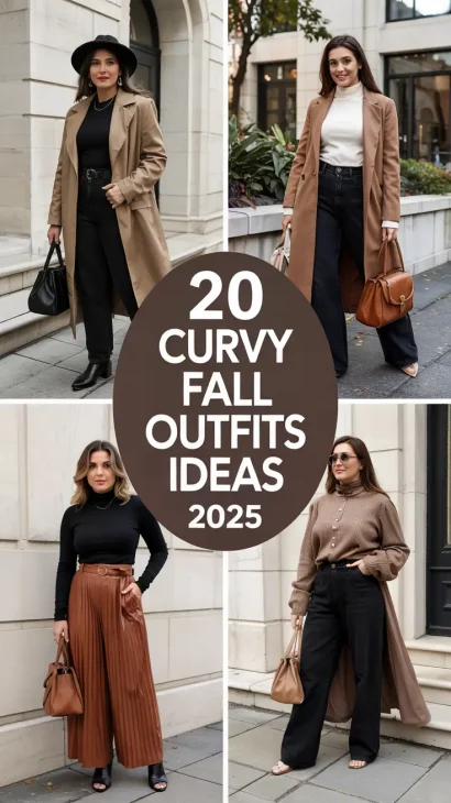 Curvy Fall Outfits Ideas 2025 with Casual Chic and Dressy Looks for Plus Size Women