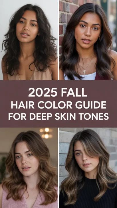 2025 Fall Hair Color Guide for Deep Skin Tones: Rich Shades of Red, Burgundy & Brunette