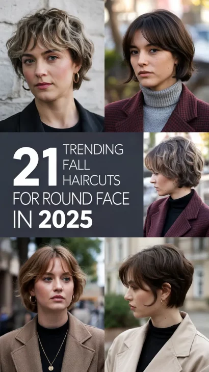 Trending Fall Haircuts for Round Face in 2025