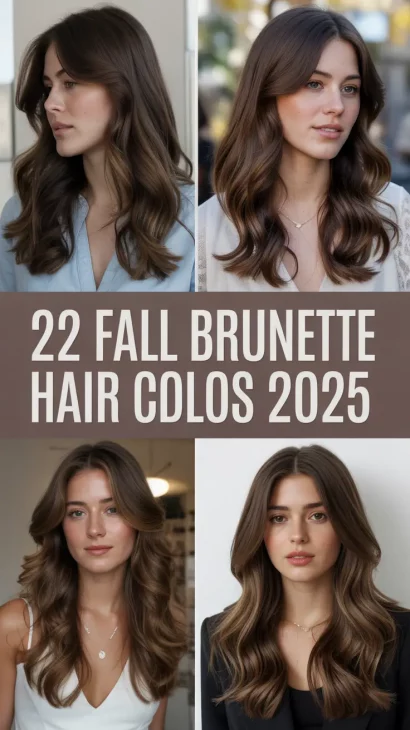 Fall brunette hair color ideas 2025 with Balayage Styles for Medium and Long Hair