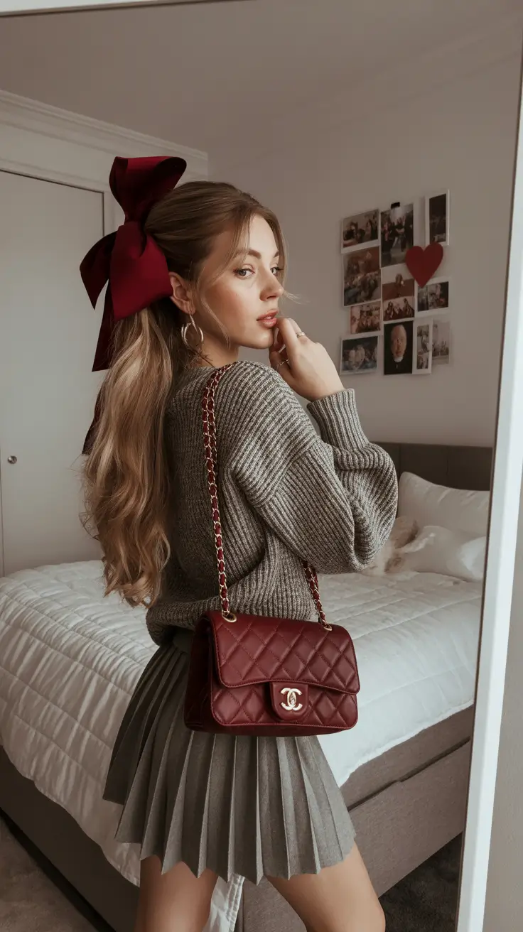trendy fall outfits 2025 Preppy Chic with a Parisian Twist