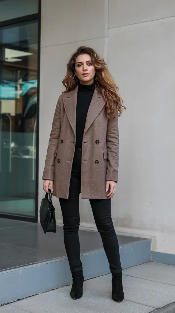 warm fall outfits Tailored Espresso & Noir
