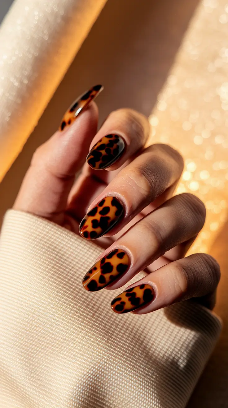 Fall Nail Art 2025: 3D Style — Layered Tortoiseshell Depth