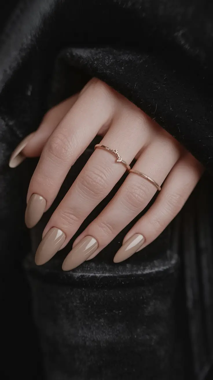 Stylish Fall Ballerina Nails 2025 for Short and Simple Seasonal Looks