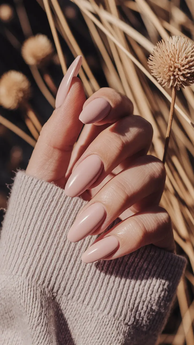 Stylish Fall Ballerina Nails 2025 for Short and Simple Seasonal Looks
