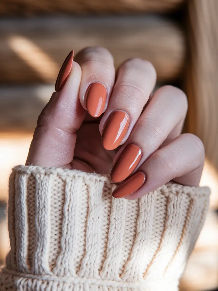 Stylish Fall Ballerina Nails 2025 for Short and Simple Seasonal Looks