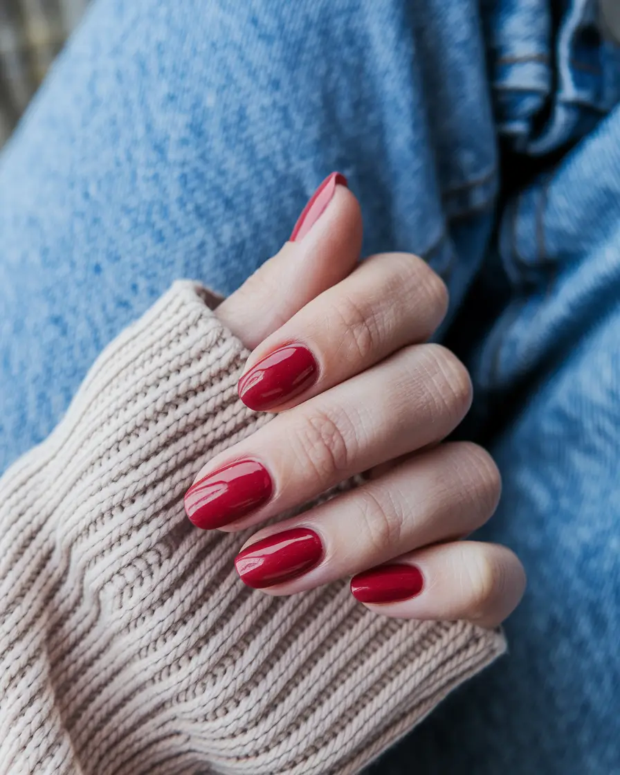 fall colors for nails Fall Red Revival