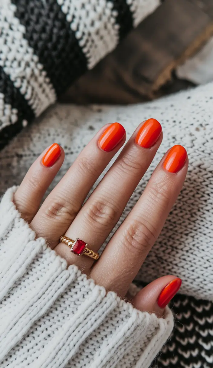 fall colors for nails Burnt Tangerine Glow