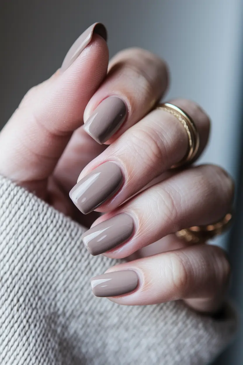 fall colors for nails gel Smooth Taupe Elegance for Everyday