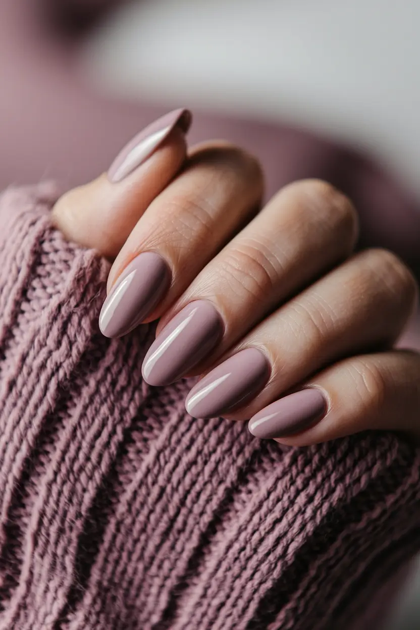 fall colors for nails almond Dusty Rose Almond Perfection
