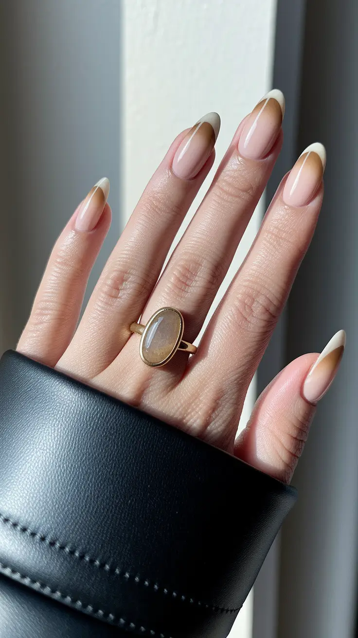 Trendy Fall French Tip Nail Designs 2025 for Classy Almond Shapes