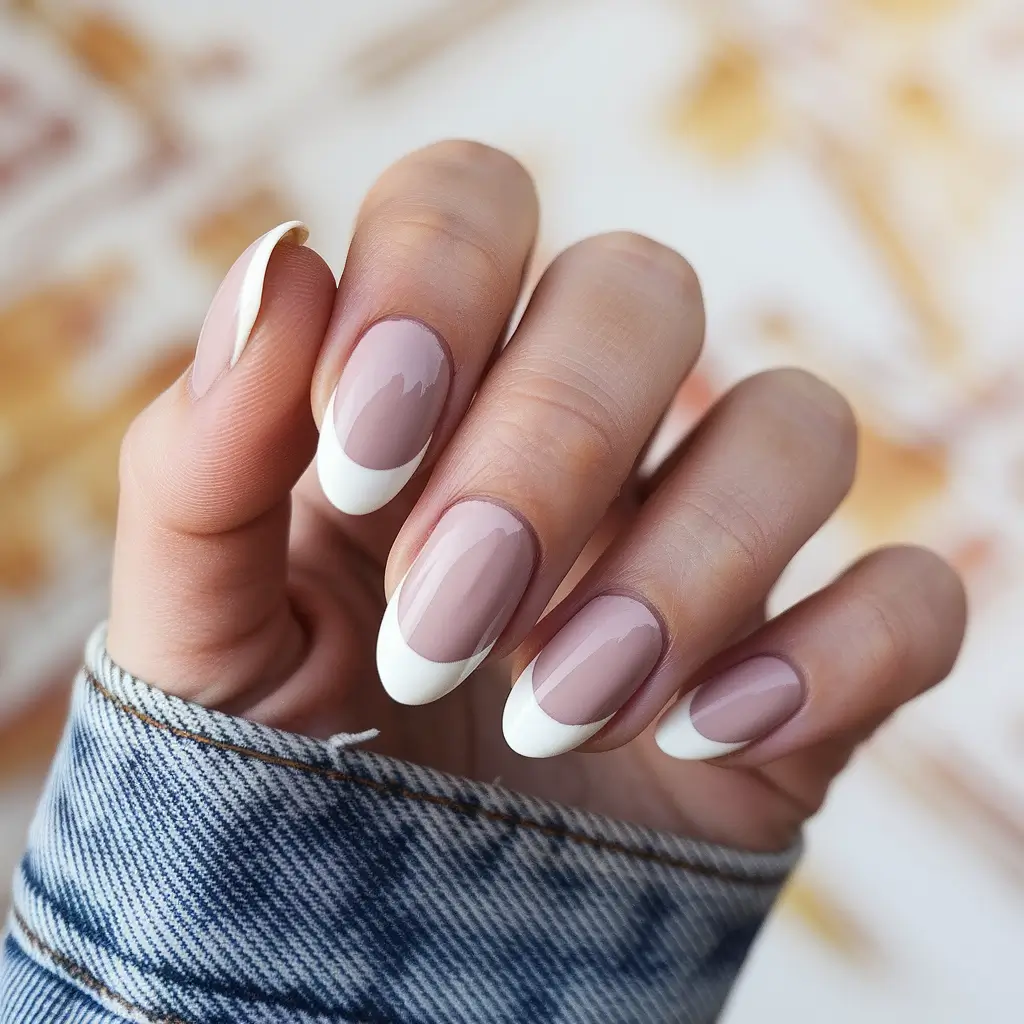 Trendy Fall French Tip Nail Designs 2025 for Classy Almond Shapes