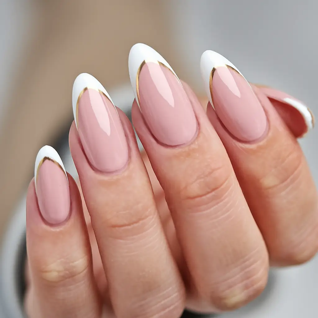 Trendy Fall French Tip Nail Designs 2025 for Classy Almond Shapes
