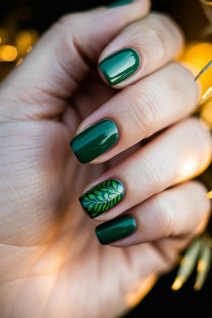 Trendy Fall Green Nail Designs 2025 for a Chic Matte Look