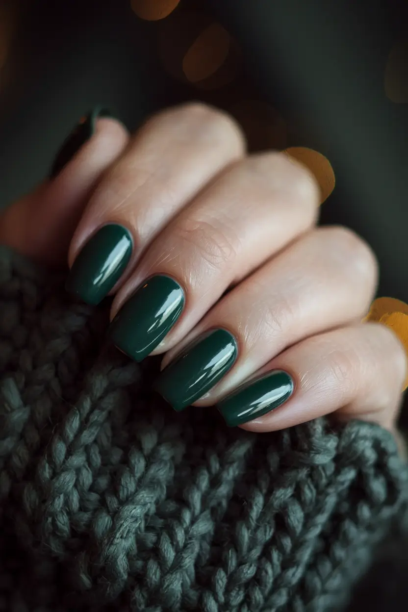 Trendy Fall Green Nail Designs 2025 for a Chic Matte Look