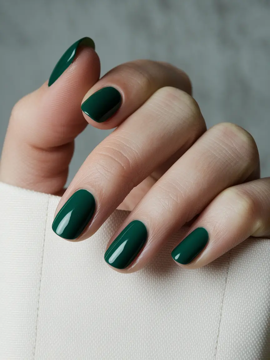 Stylish Fall 2025 Manicure Ideas – Evergreen Minimal Shorties