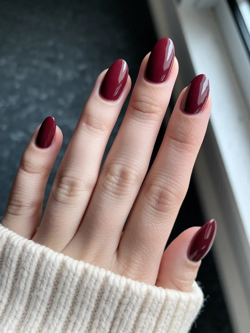 Stylish Fall 2025 Manicure Ideas – Merlot Classic
